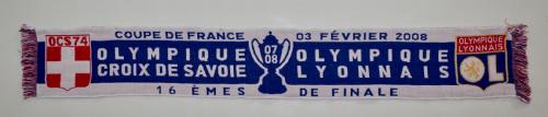 ÉCHARPE FOOTBALL CROIX DE SAVOIE 74 VS OLYMPIQUE LYONNAIS
