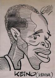 Caricature originale de Kipchoge KEINO (KEN) Athlétisme