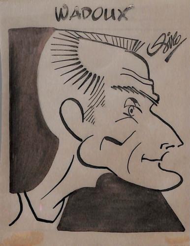 Caricature originale de Jean WADOUX (FR) Athlétisme