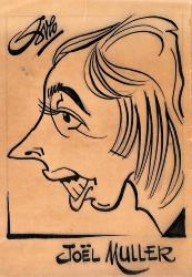 CARICATURE ORIGINALE DE JOËL MULLER (FC METZ, OLYMPIQUE LYONNAIS)