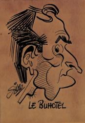 Caricature originale de Félix LE BUHOTEL (FR)
