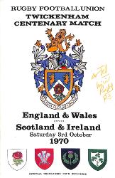 Programme officiel du match du Centenaire du 3 octobre 1970