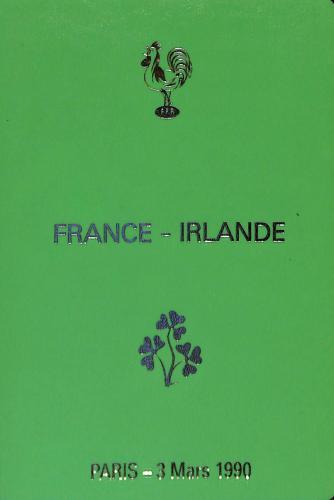 Programme officiel VIP du match France vs Irlande du 3 mars 1990