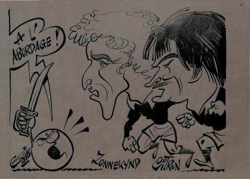 CARICATURE ORIGINALE DE ZOONEKYND ET CITRON (DUNKERQUE)