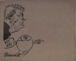CARICATURE ORIGINALE DE MICHEL STIÉVENARD