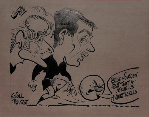 CARICATURE ORIGINALE DE KNOLL ET POLROT (FC CREIL)