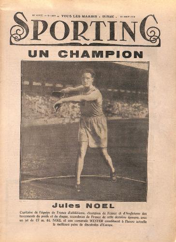 SPORTING N°1019 DU 12 AOÛT 1930