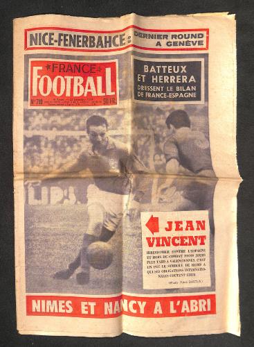 FRANCE FOOTBALL N°719 DU 22 DÉCEMBRE 1959