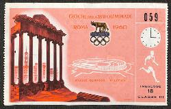 BILLET DES JEUX OLYMPIQUES DE ROME 1960 