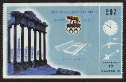 BILLET DES JEUX OLYMPIQUES DE ROME 1960 