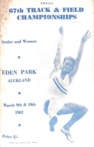 PROGRAMME OFFICIEL 67E CHAMPIONNATS ATHLÉTISME 1962