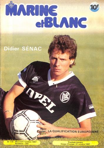 Journal officiel des Girondins de Bordeaux F.C. N°119 du 7 octobre 1987