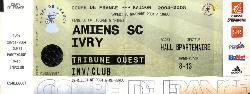 BILLET ENTIER AMIENS SC VS IVRY DU 20 NOVEMBRE 2004