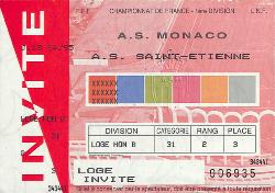 Billet A.S. Monaco vs A.S. Saint-Etienne saison 1994/1995
