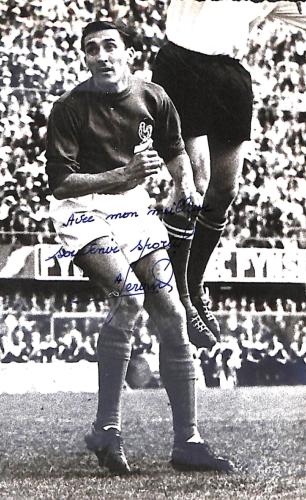 CARTE POSTALE MIROIR SPRINT AUTOGRAPHIÉE PAR ANDRÉ LEROND EN ÉQUIPE DE FRANCE ANNÉES 50-60