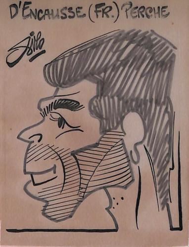 Caricature originale d'Hervé D'ENCAUSSE (FR) Athlétisme