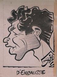 Caricature originale d'Hervé D'ENCAUSSE (FR) Athlétisme