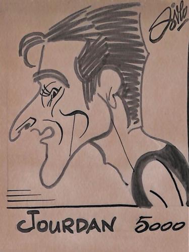 Caricature originale de René JOURDAN (FR) Athlétisme