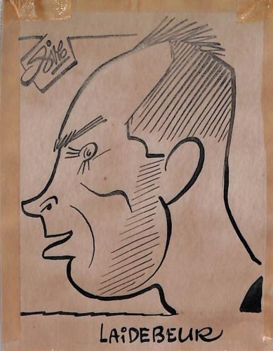 Caricature originale de Bernard LAIDEBEUR (FR) Athlétisme