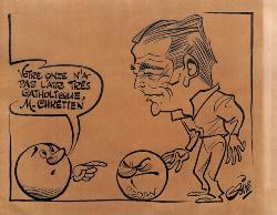 CARICATURE ORIGINALE DE JEAN-PAUL CHRÉTIEN (CS SEDAN ARDENNES)
