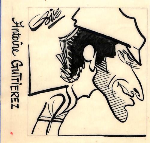 Caricature originale d'Antoine GUTIERREZ (FR)