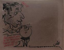 CARICATURE ORIGINALE DE JEAN GUILLOT