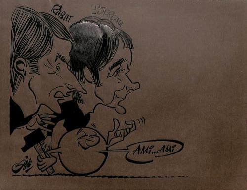 CARICATURE ORIGINALE DE RABAT ET POTEREAU (PARIS)