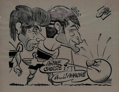 CARICATURE ORIGINALE DE GIROD ET AHACHE (CANNES)