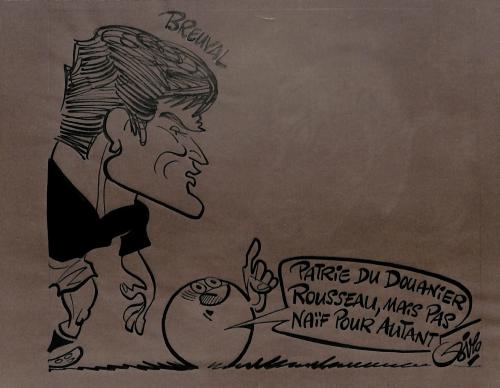 CARICATURE ORIGINALE D'ANDRÉ BREUVAL
