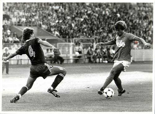PHOTO ORIGINALE DE PRESSE DE JOHNNY REP À L'AS SAINT-ÉTIENNE VS AUSTRIA VIENNE DU 17 JUILLET 1979