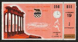 BILLET DES JEUX OLYMPIQUES DE ROME 1960 