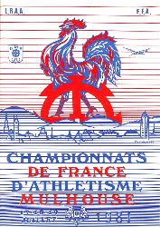 PROGRAMME OFFICIEL CHAMPIONNATS DE FRANCE ATHLÉTISME 1981