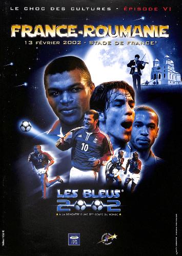 PROGRAMME OFFICIEL DU MATCH FRANCE VS ROUMANIE DU 13 FÉVRIER 2002