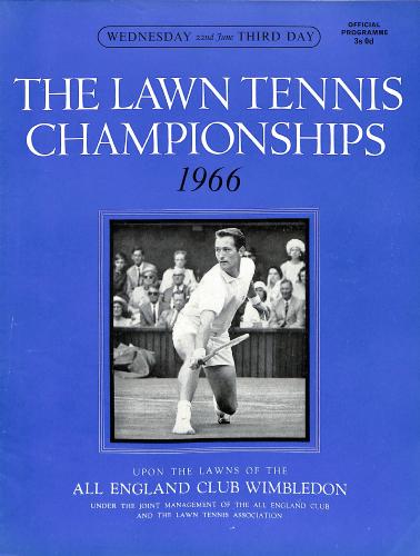 Programme du Tournoi de Wimbledon du 22 juin 1966