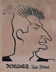 Caricature originale de Bertrand DE DECKER (BEL) Athlétisme