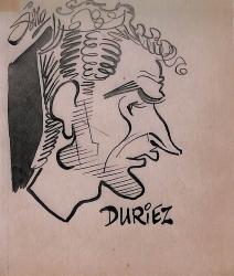 Caricature originale de Marcel DURIEZ (FR) Athlétisme