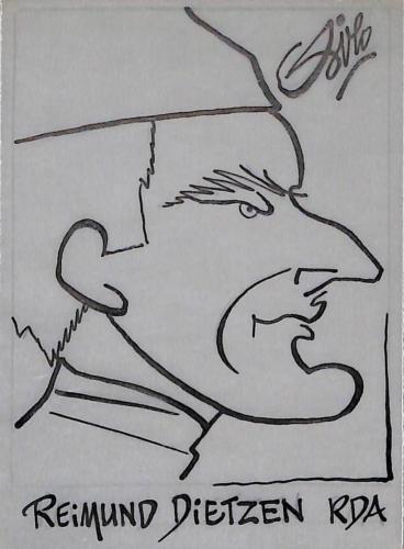 Caricature originale de Reimund DIETZEN (RDA)