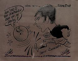 CARICATURE ORIGINALE D'ALAIN COMPAGNON (AULNOYE)