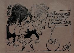CARICATURE ORIGINALE DE MARCINIAK ET CRAQUE (JGA NEVERS)