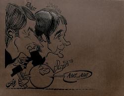 CARICATURE ORIGINALE DE RABAT ET POTEREAU (PARIS)