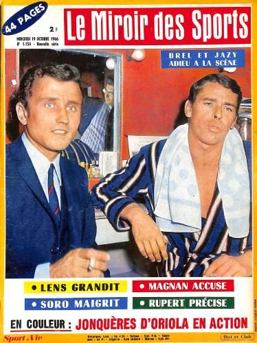 BUT ET CLUB LE MIROIR DES SPORTS N°1154 DU 19 OCTOBRE 1966
