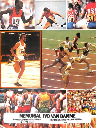 PROGRAMME OFFICIEL MÉMORIAL IVO VAN DAMME ATHLÉTISME 1979