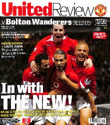 PROGRAMME OFFICIEL DU MATCH MANCHESTER UNITED VS BOLTON DU 31 DÉCEMBRE 2005