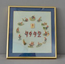 CADRE 18 PIN'S ALBERTVILLE 1992 MASCOTTE MAGIQUE