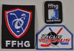 ENSEMBLE PATCHS FÉDÉRATION FRANÇAISE HOCKEY SUR GLACE
