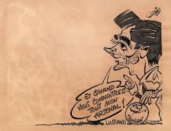 CARICATURE ORIGINALE DE JEAN LUCIANO (SC TOULON)