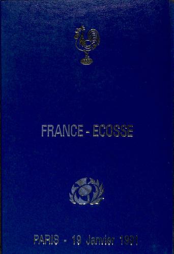 Programme officiel VIP du match France vs Écosse du 19 janvier 1991