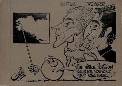 CARICATURE ORIGINALE DE BOUTIER ET TRÉGUER (BREST)