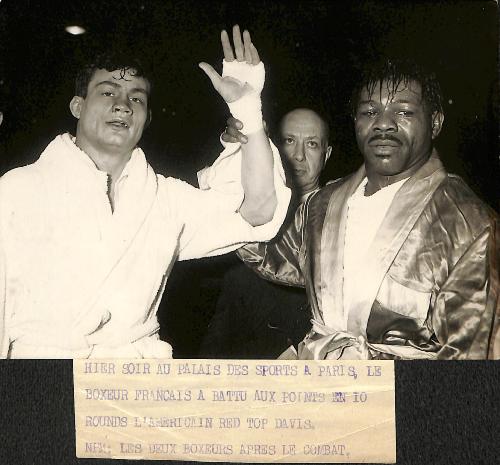 PHOTO ORIGINALE DE PRESSE DE CHIOCCA ET DAVIS DU 18 FÉVRIER 1957