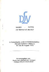 ENSEMBLE DE 3 PROGRAMMES OFFICIELS CHAMPIONNAT D'EUROPE JUNIOR ATHLÉTISME 1973